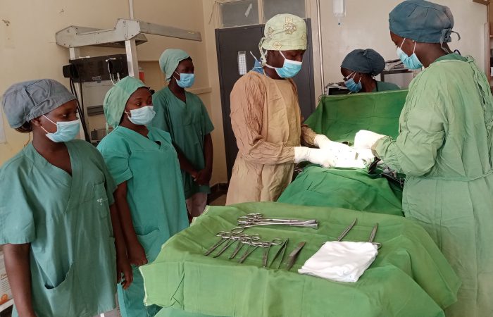 PCEA Nakuru West Medical College practical theatre training session